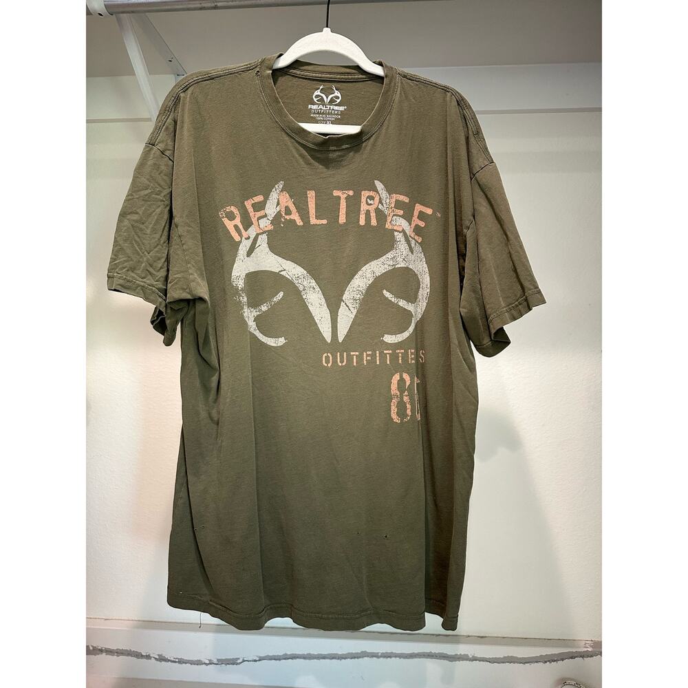 Realtree Men's T Shirt Dark‎ Green XL